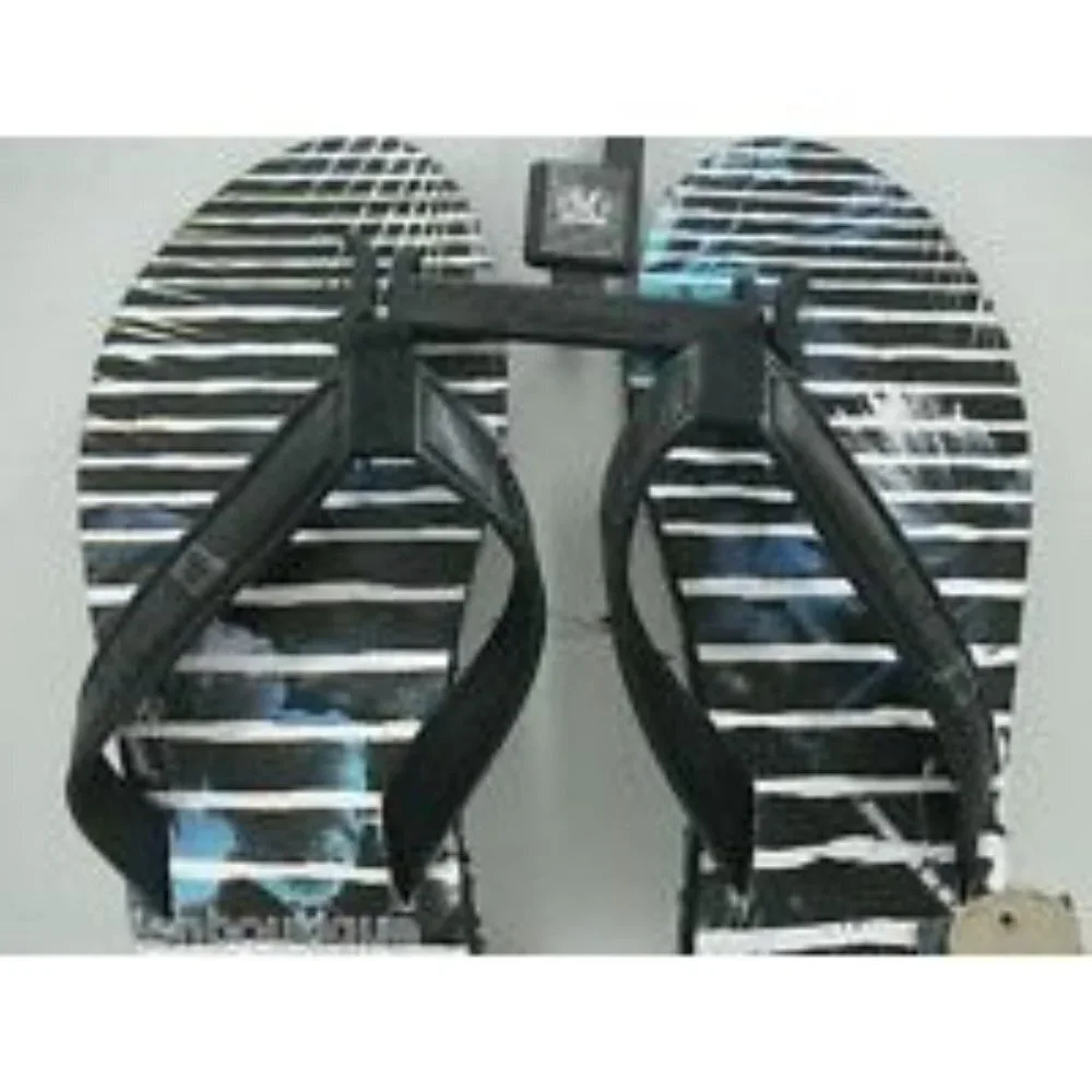 MICROS Mens Flip Flops Thong Sandal MZSD-353 Black/White Size 9 New